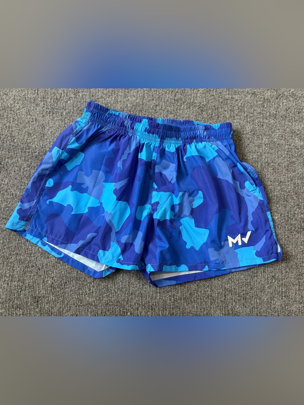 Modus Vivendi Mens M Swim Shorts Blue Camo Made in Greece NWOT